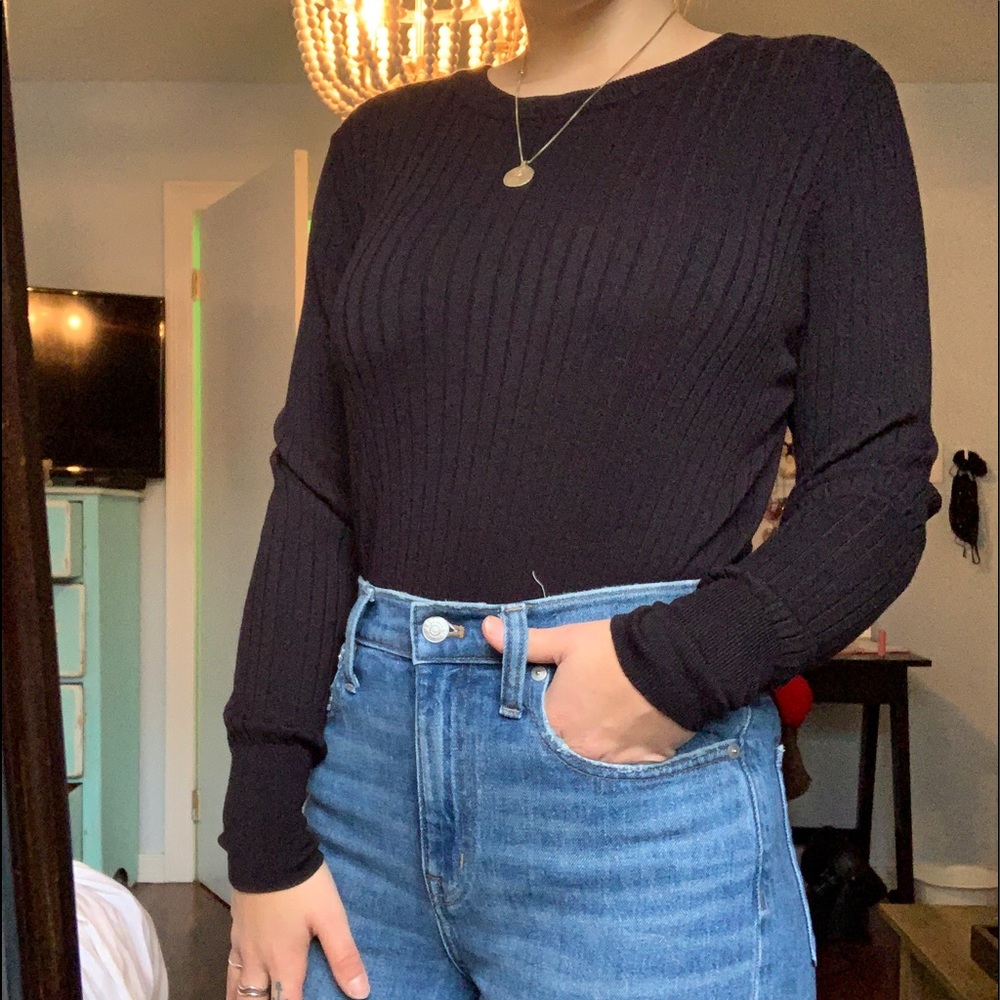 Long sleeve black sweater
